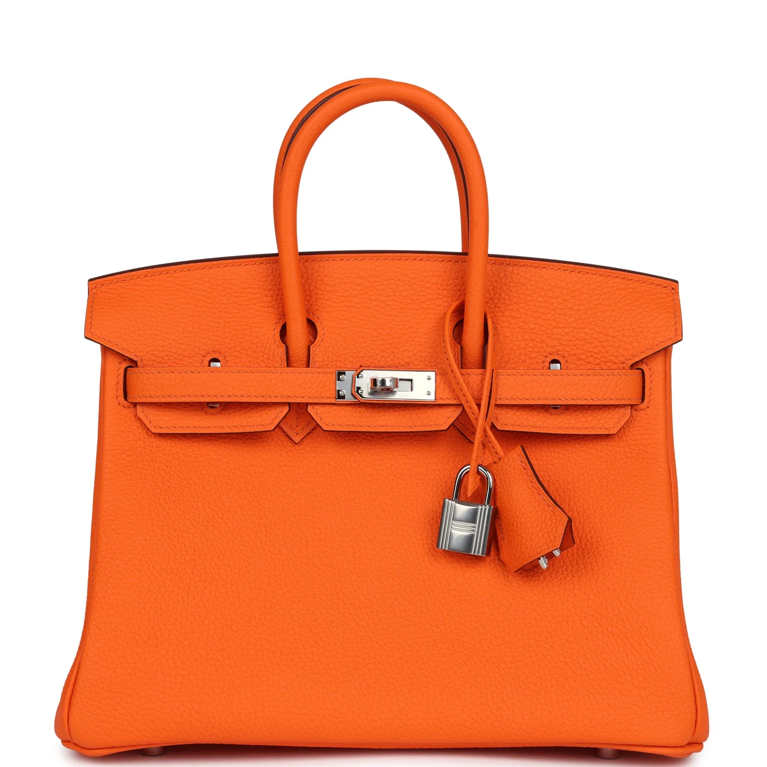 9D6FBCEE-3765-5170-CC12-72B406AF0601.webp Hermes Birkin 25 Orange Minium Togo Palladium Hardware - Image 1