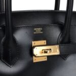 Hermes Birkin 30 Black Box Gold Hardware - Image 7