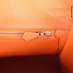 Hermes Birkin 35 Orange Togo Palladium Hardware - Image 9