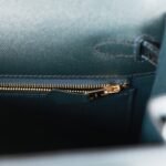 Hermes Kelly Sellier 25 Vert Rousseau Madame and Shiny Niloticus Crocodile Touch Gold Hardware - Image 8
