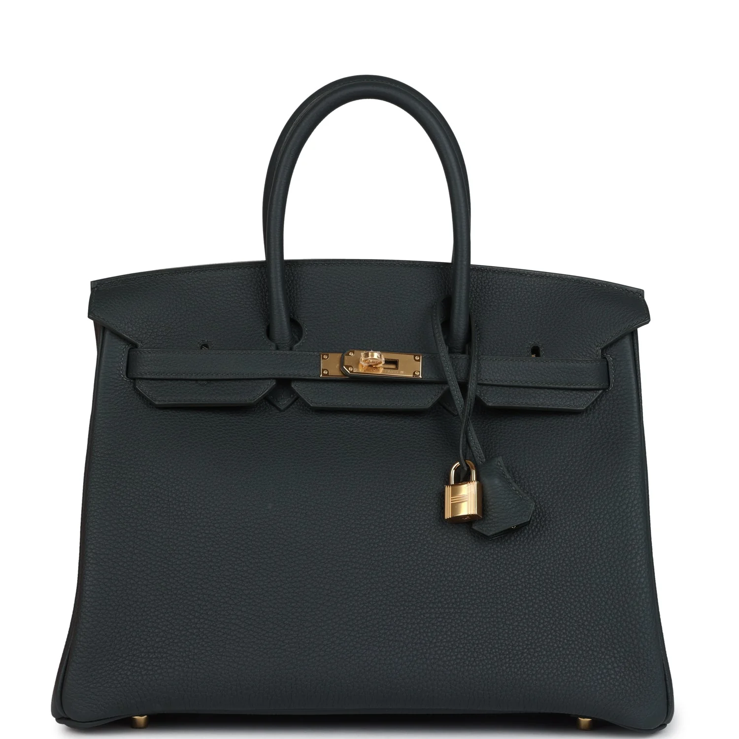 9E626CD2-4AC1-031D-DF0C-20878BF8095F.webp Hermes Birkin 35 Vert Fonce Togo Gold Hardware - Image 1