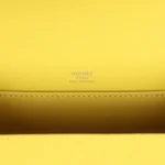 Hermes Mini Sac Roulis Bi-color White and Lime Evercolor Palladium Hardware - Image 9