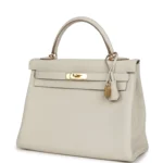 Hermes Kelly Retourne 32 Craie Togo Gold Hardware - Image 4
