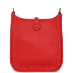 Hermes Evelyne TPM Rouge Radieux Clemence Palladium Hardware - Image 4