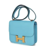 Hermes Constance 1-18 Celeste Epsom Gold Hardware - Image 3