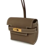 Hermes Kelly Festival Bag Charm Etoupe Swift Gold Hardware - Image 5