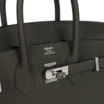 Hermes Birkin 25 Vert de Gris Togo Palladium Hardware - Image 7