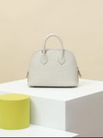 Bolide Mini 18CM Matte crocodile leather White - Image 4