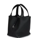 Hermes Picotin Lock 22 Black Clemence Palladium Hardware - Image 3