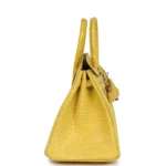 Hermes Birkin 25 Mimosa Matte Alligator Palladium Hardware - Image 3
