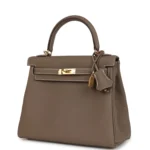 Hermes Kelly Retourne 25 Etoupe Togo Gold Hardware - Image 3