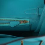 Hermes Birkin 30 Bleu Paon Epsom Gold Hardware - Image 9