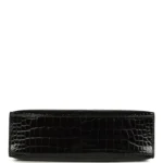 Hermes Kelly Pochette Black Shiny Porosus Crocodile Gold Hardware - Image 6