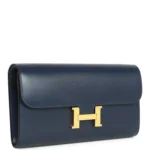 Hermes Rock Constance Wallet To Go Wallet To Go Bleu Abyss Box Gold Hardware - Image 3