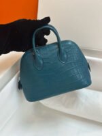 Bolide Mini 18CM Matte crocodile leather Duck Blue - Image 2