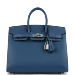 Hermes Birkin Sellier 25 Deep Bleu Madame Palladium Hardware