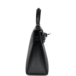 Hermes Kelly Sellier 20 Black Madame and Shiny Varanus Lizard Touch Palladium Hardware - Image 3