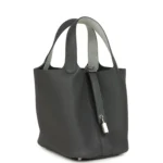 Hermes Picotin Lock 18 Eclat Ardoise Clemence and Gris Pantin Swift Palladium Hardware - Image 2