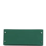 Hermes Kelly Sellier 28 Vert Moyen Epsom Palladium Hardware - Image 6