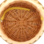 Hermes Farming Picnic Bag Lime Swift and Naturel Osier Wicker Palladium Hardware - Image 9