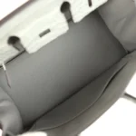 Hermes Birkin 25 Gris Meyer Togo and Gris Ciment Matte Alligator Touch Palladium Hardware - Image 8