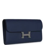 Hermes Constance Wallet To Go Bleu Navy Epsom Palladium Hardware - Image 2