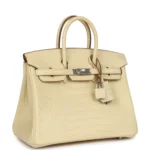 Hermes Birkin 25 Vanille Matte Alligator Palladium Hardware - Image 2