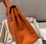 Hermes Kelly orange TOGO fully hand-sewn cowhide  35-40cm long - Image 7