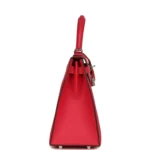 Hermes Kelly Sellier 28 Rose Extreme Epsom Palladium Hardware - Image 3
