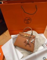 Herm&egrave;s Kelly 25-28 Gold Brown Custom - Image 5