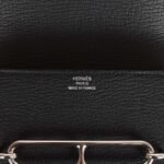 Hermes Roulis Slim Wallet Black Chevre Mysore Palladium Hardware - Image 8