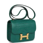 Hermes Constance 18 Malachite Matte Alligator Gold Hardware - Image 2