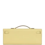 Hermes Kelly Cut Jaune Poussin Epsom Palladium Hardware - Image 4
