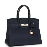 Hermes Birkin 30 Bleu Nuit Togo Rose Gold Hardware - Image 2