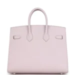 Hermes Birkin Sellier 25 Mauve Pale Epsom Palladium Hardware - Image 4