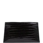 Hermes Kelly Elan Black Shiny Porosus Crocodile Palladium Hardware - Image 4
