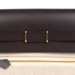 Hermes Herbag Zip 20 Mini Ecru and Beige Toile H Canvas and Ebene Vache Hunter Gold Hardware - Image 8