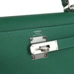 Hermes Kelly Sellier 28 Vert Moyen Epsom Palladium Hardware - Image 7