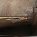 Hermes Birkin 25 Ebene Togo Gold Hardware - Image 9