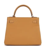 Hermes Kelly Retourne 28 Naturel Sable Togo Palladium Hardware - Image 4