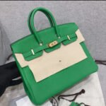 Herm&egrave;s Birkin 25-35 Bamboo Green Gold Buckle Custom - Image 8