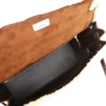 Hermes Teddy Kelly 35 Shearling and Ebene Barenia Palladium Hardware - Image 8