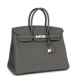 Hermes Birkin 35 Gris Meyer Togo Permabrass Hardware - Image 2
