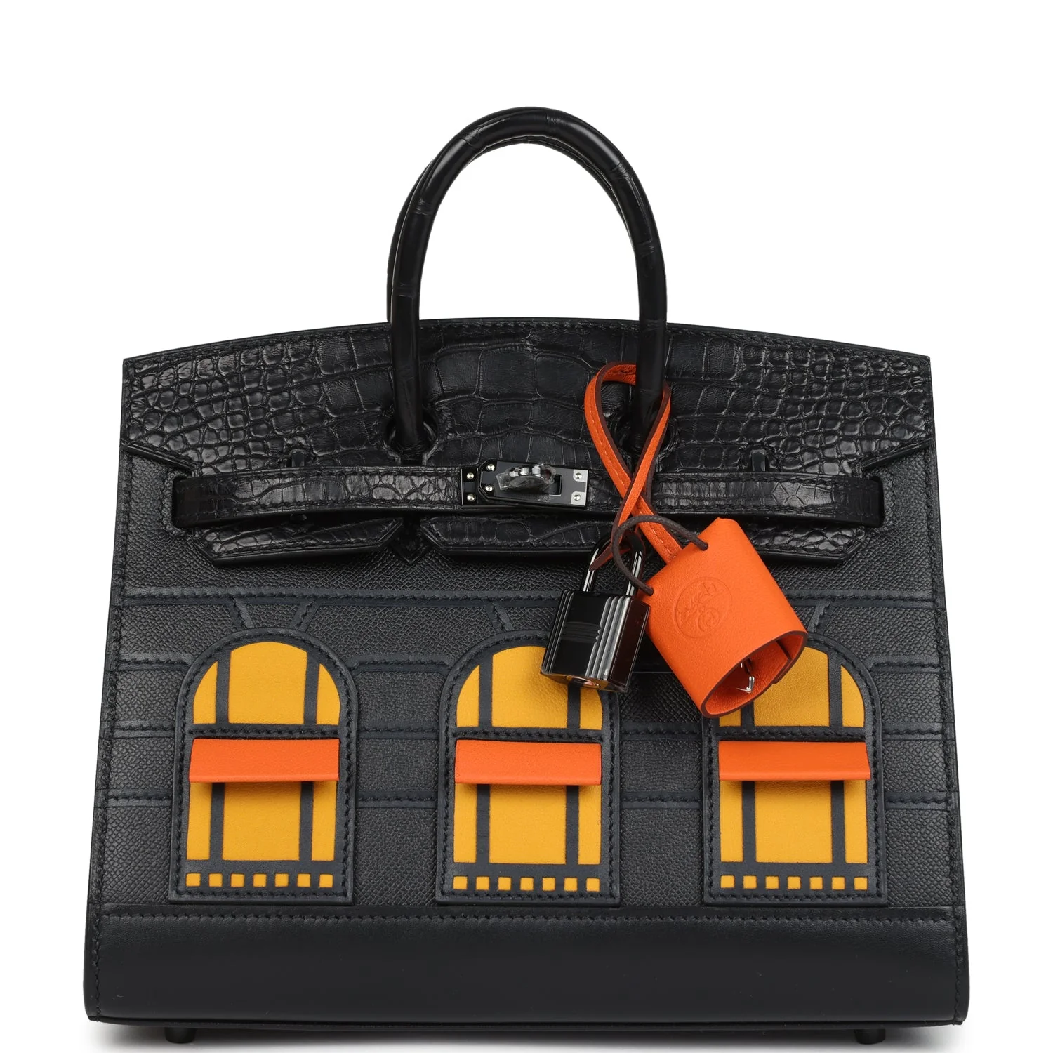 B32D006E-EB07-DCEC-3D7E-83FEA8040764.webp Hermes "Midnight" Faubourg Birkin Sellier 20 So Black Matte Alligator Black Hardware - Image 1