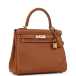 Hermes Kelly Retourne 25 Fauve Barenia Faubourg Gold Hardware - Image 3