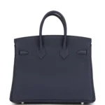 Hermes Birkin 25 Bleu Nuit Togo Palladium Hardware - Image 4