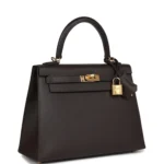Hermes Kelly Sellier 25 Ebene Epsom Gold Hardware - Image 2