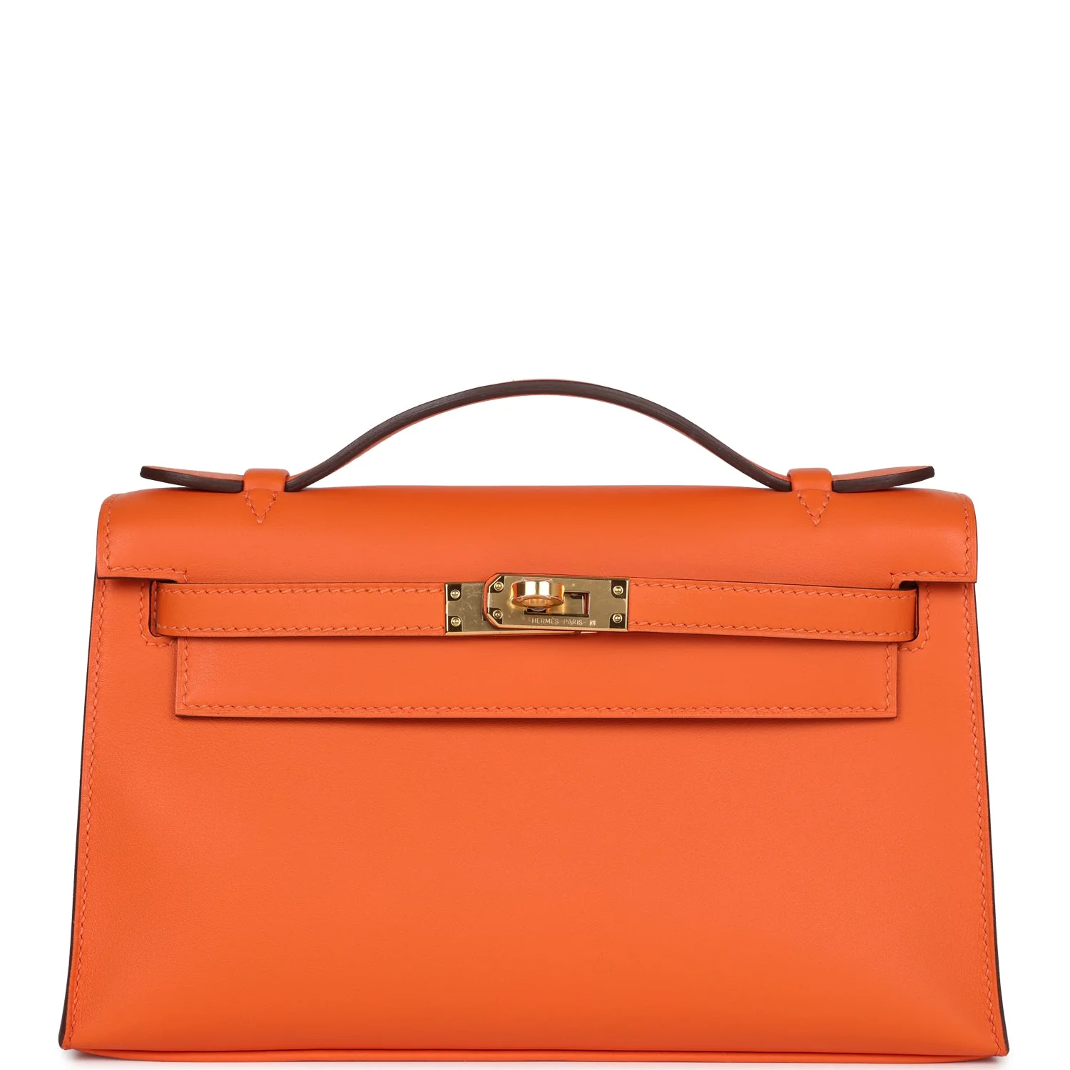 B5451D40-88D2-3BF4-87EC-A6CA14C57DE0.webp Hermes Special Order (HSS) Kelly Pochette Orange Verso Swift Gold Hardware - Image 1