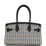 Hermes Shoulder Birkin Light 29 Multicolor Toile and Black Swift Palladium Hardware - Image 4