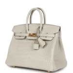 Hermes Birkin 25 Beton Matte Alligator Gold Hardware - Image 5